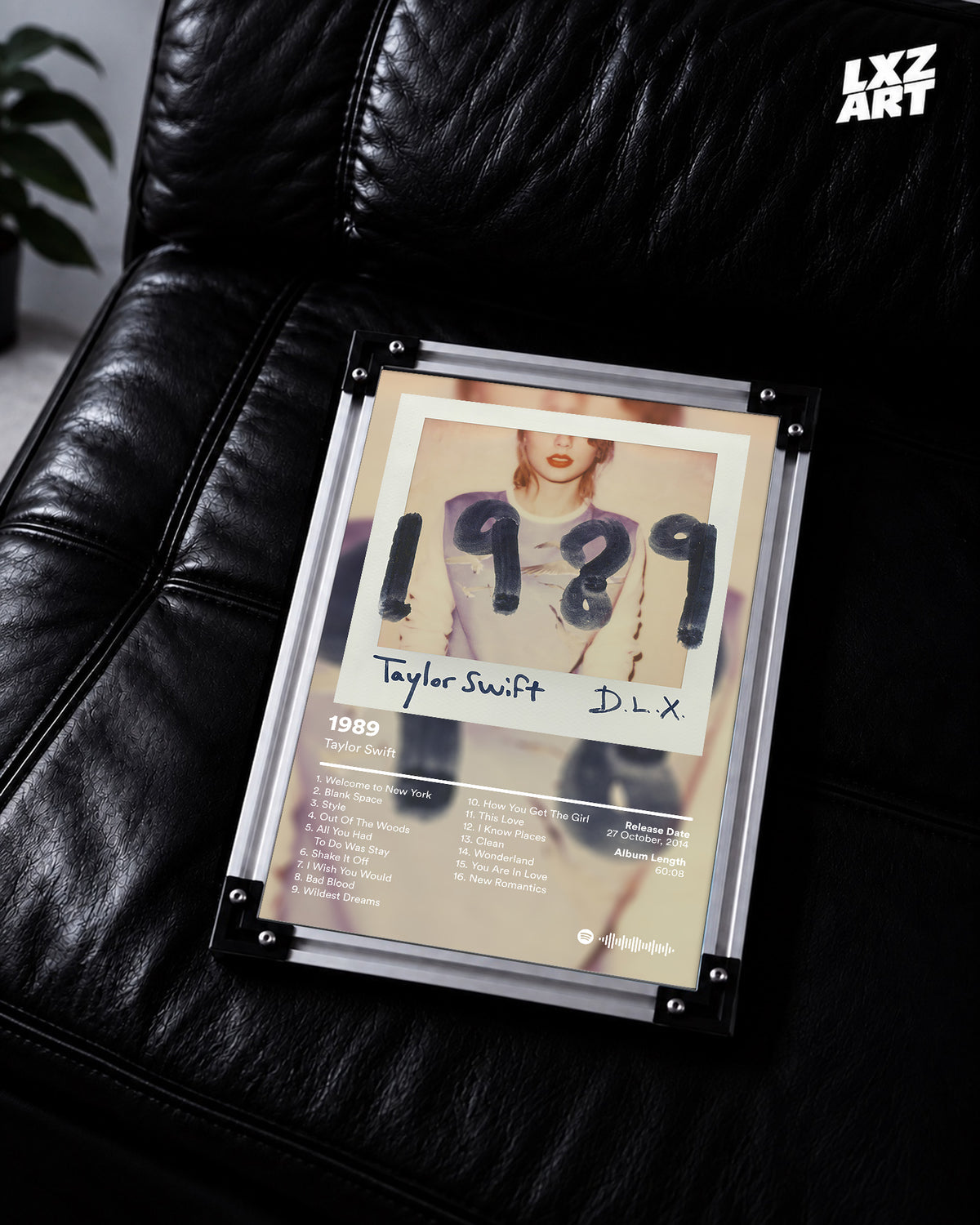 Taylor Swift 1989 Tracklist Poster | Unframed Bedroom Wall Art — LXZART display 2; frame not included