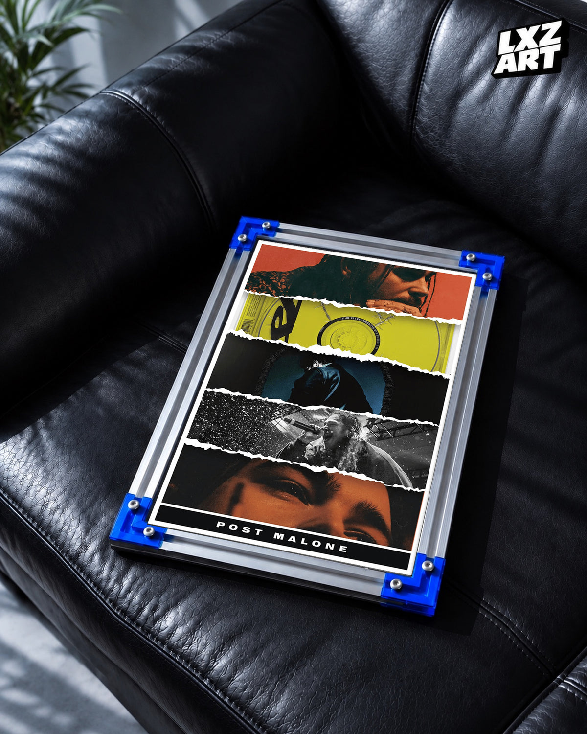 Post Malone Music Collage Poster | Unframed Bedroom Wall Art — LXZART display 2; frame not included