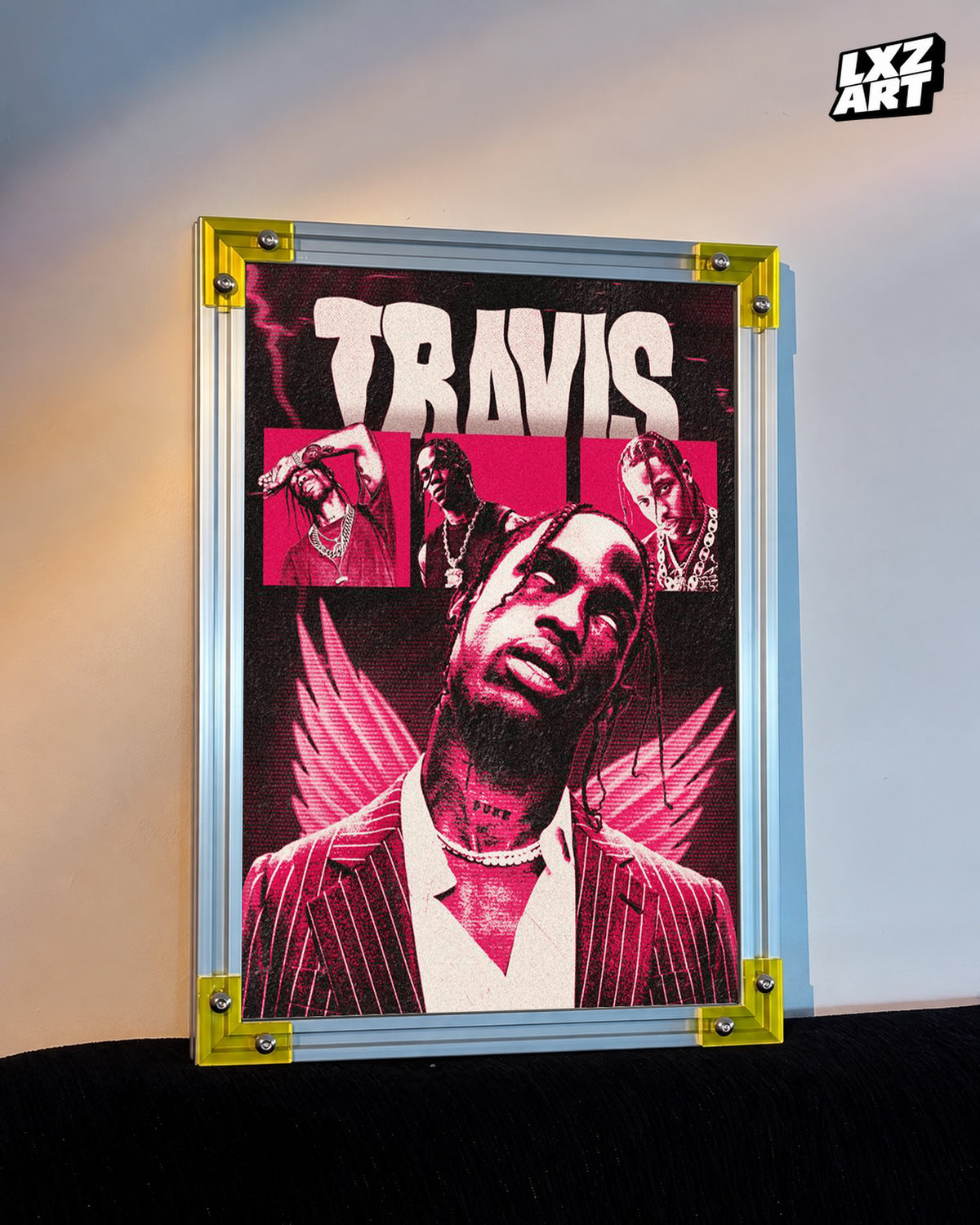 Travis Scott Collage Poster | Unframed Bedroom Wall Art — LXZART display 3; frame not included