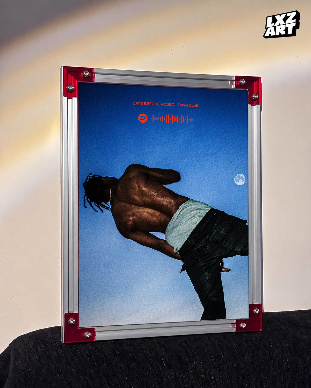 Travis Scott Days Before Rodeo Poster | Unframed Bedroom Wall Art — LXZART display 3; frame not included