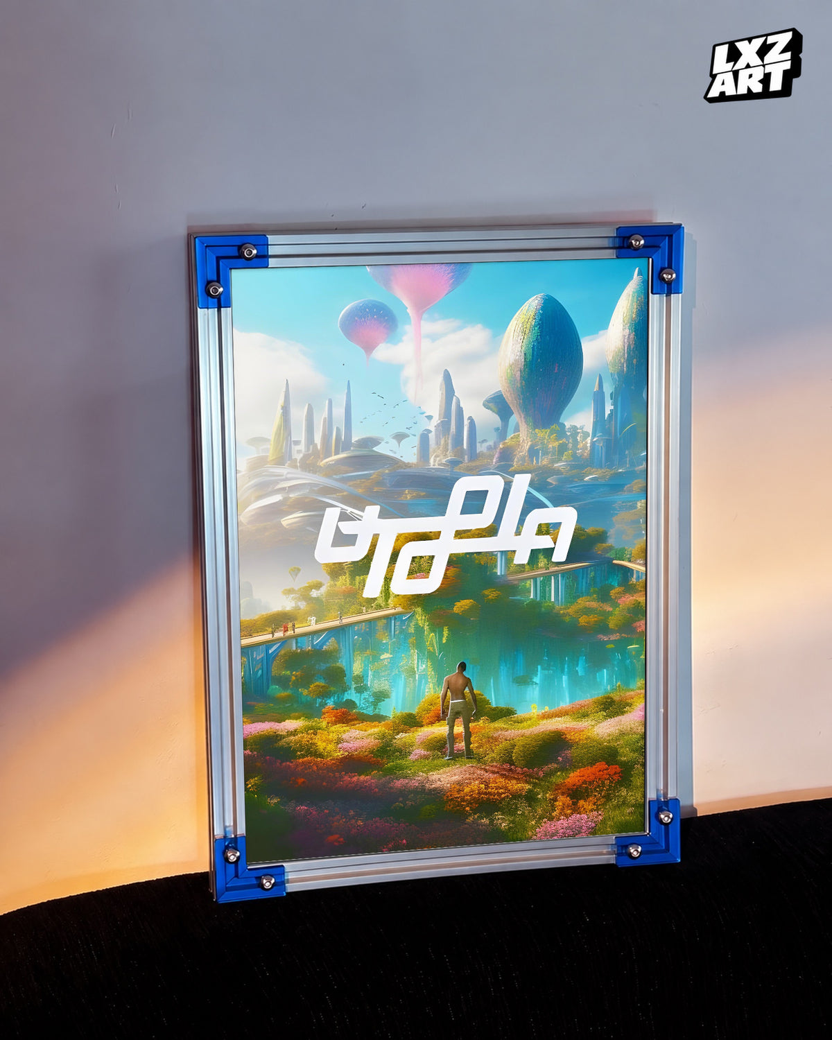 Travis Scott Utopia Fantasy Poster | Unframed Bedroom Wall Art — LXZART display 3; frame not included