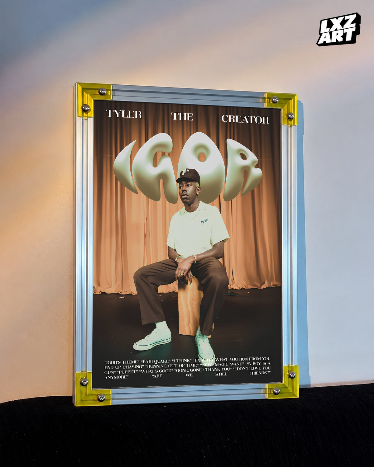 Tyler, The Creator IGOR Album-Inspired Poster | Unframed Bedroom Wall Art — LXZART display 3; frame not included