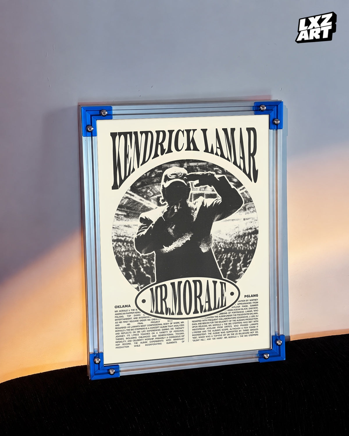 Kendrick Lamar Mr. Morale Vintage Poster | Unframed Hip Hop Wall Art — LXZART display 3; frame not included