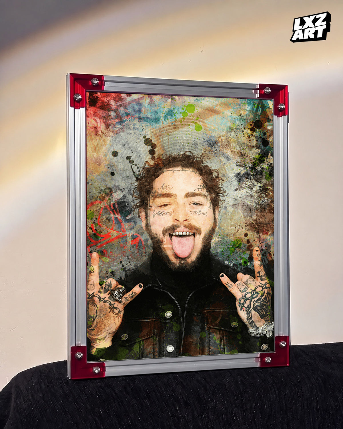 Post Malone Portrait Poster | Unframed Bedroom Wall Art — LXZART display 3; frame not included