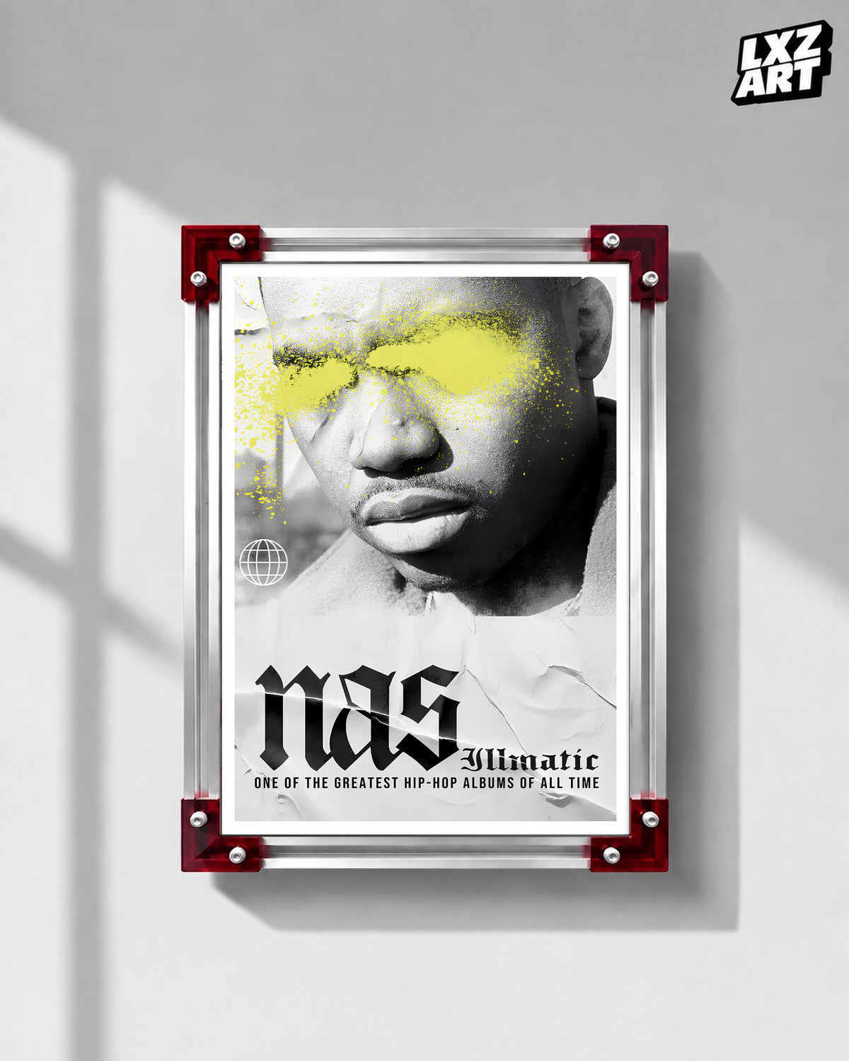 Nas Illmatic Portrait Poster | Unframed Bedroom Wall Art — LXZART display 1; frame not included
