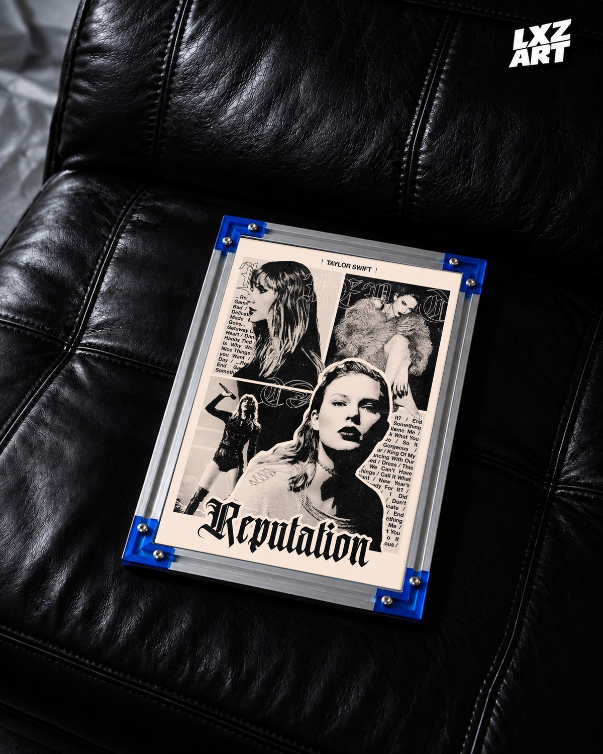 Taylor Swift Reputation Collage Poster | Unframed Bedroom Wall Art — LXZART display 2; frame not included