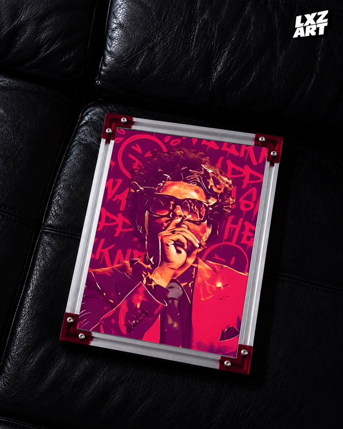 The Weeknd Performance Portrait Poster | Unframed Bedroom Wall Art — LXZART display 2; frame not included