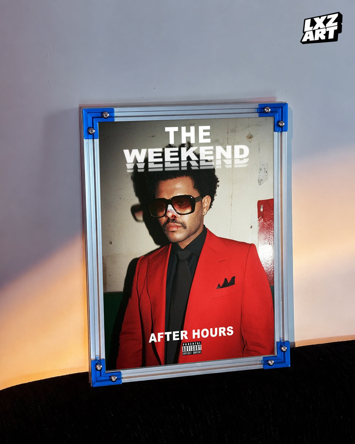 The Weeknd After Hours Red Suit Poster | Unframed Bedroom Wall Art — LXZART display 3; frame not included