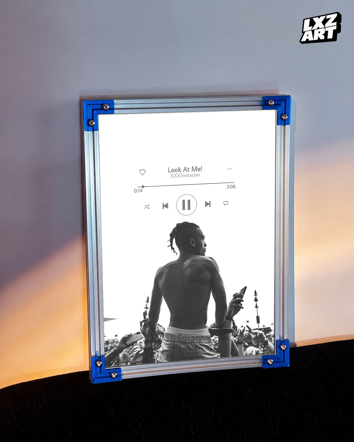 XXXTentacion Look At Me Spotify Song Poster | Unframed Hip Hop Wall Art — LXZART display 3; frame not included