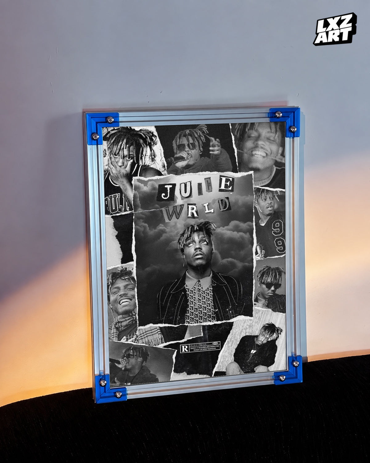 Juice WRLD Collage Poster | Unframed Bedroom Wall Art — LXZART display 3; frame not included