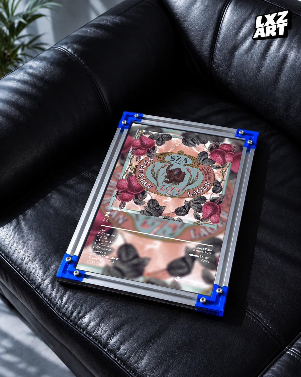 SZA Z EP Poster | Unframed Bedroom Wall Art — LXZART display 2; frame not included