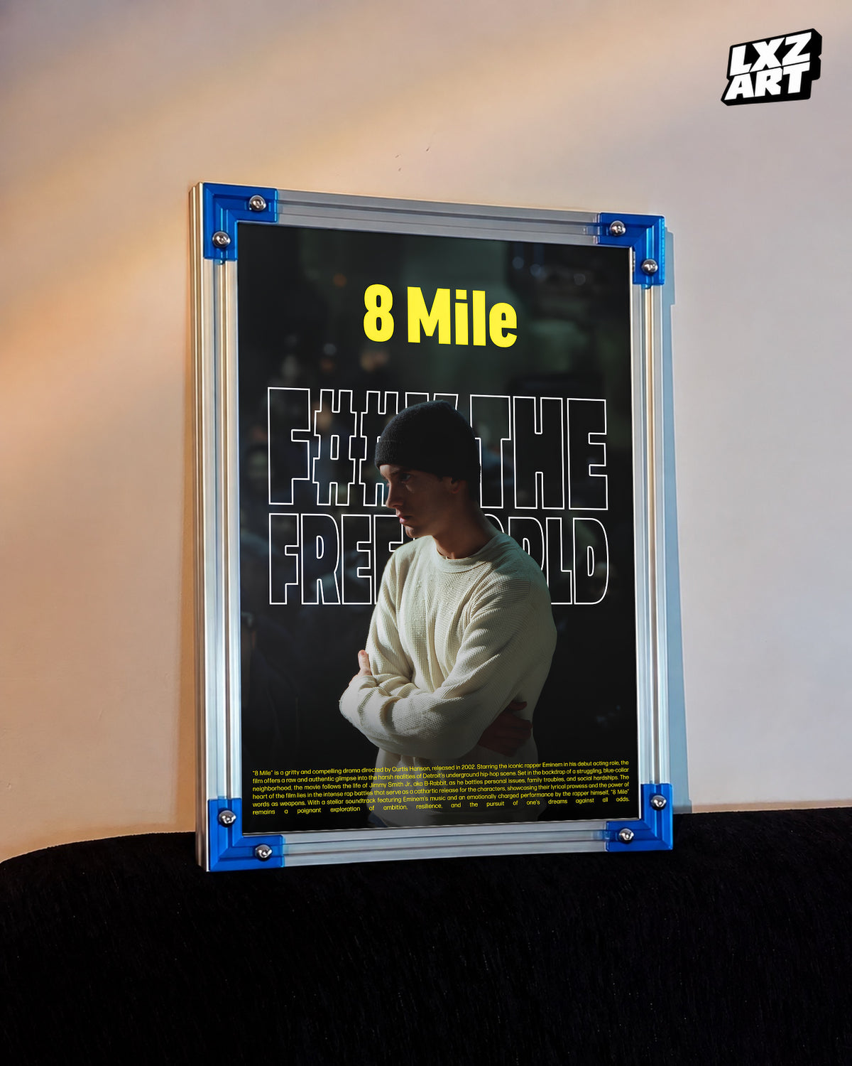Eminem 8 Mile Movie Poster | Unframed Bedroom Wall Art — LXZART display 3; frame not included