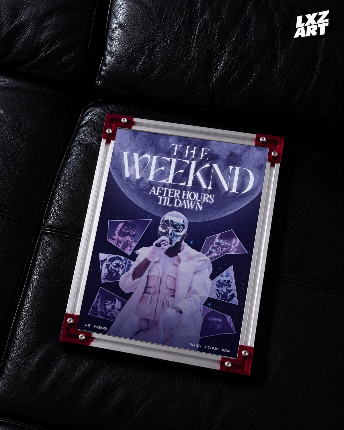 The Weeknd After Hours Til Dawn Moon Poster | Unframed Bedroom Wall Art — LXZART display 2; frame not included