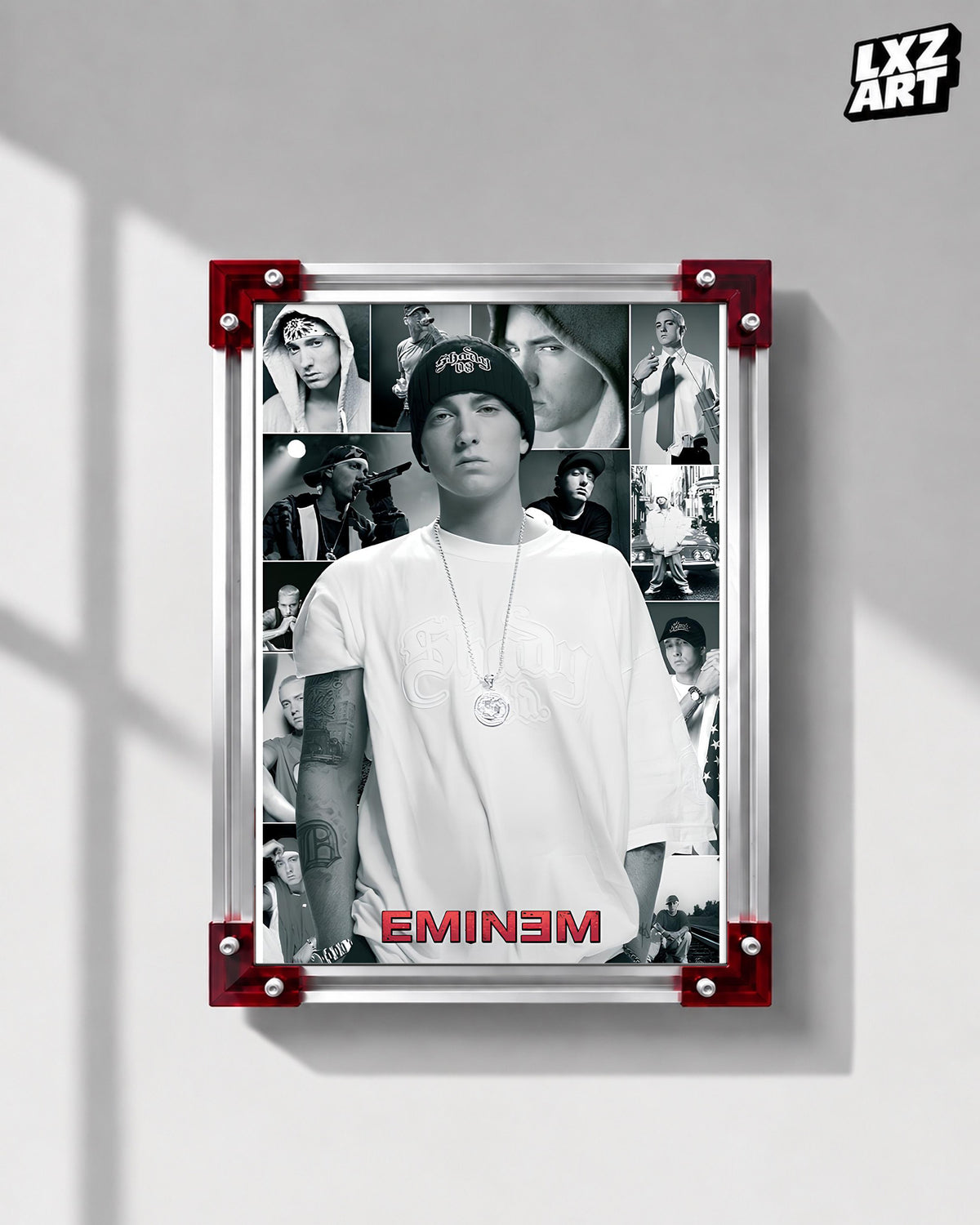 Eminem Collage Portrait Poster | Unframed Bedroom Wall Art — LXZART display 1; frame not included