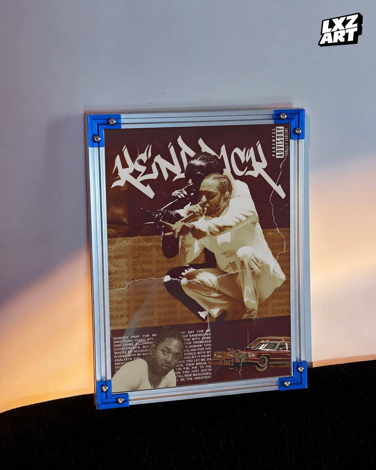 Kendrick Lamar Performance Collage Poster | Unframed Hip Hop Wall Art — LXZART display 3; frame not included