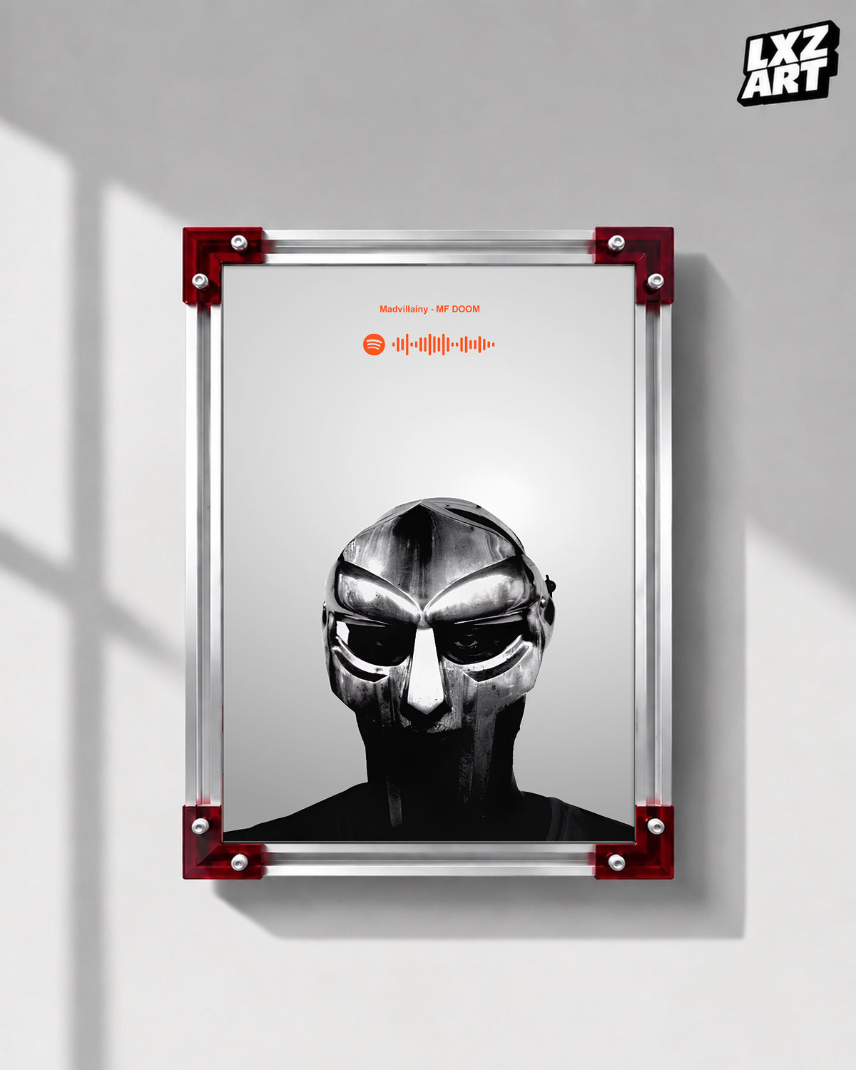 MF DOOM Madvillainy Spotify Code Poster | Unframed Bedroom Wall Art — LXZART display 1; frame not included