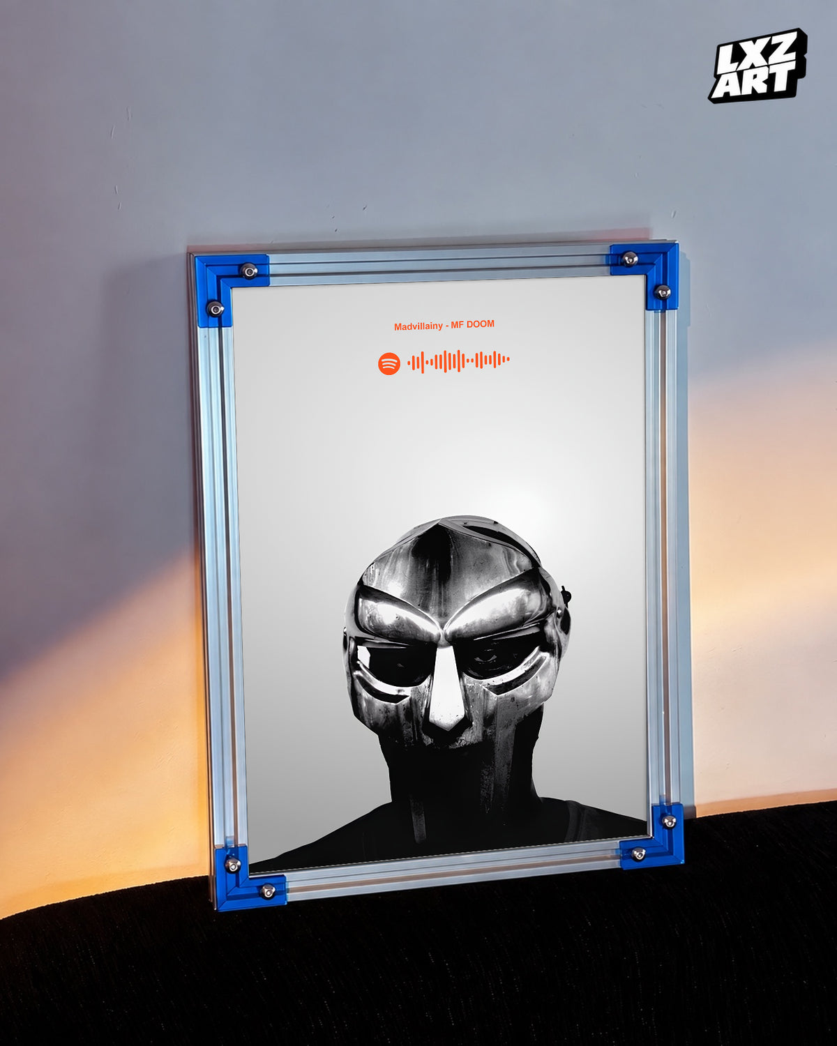 MF DOOM Madvillainy Spotify Code Poster | Unframed Bedroom Wall Art — LXZART display 3; frame not included