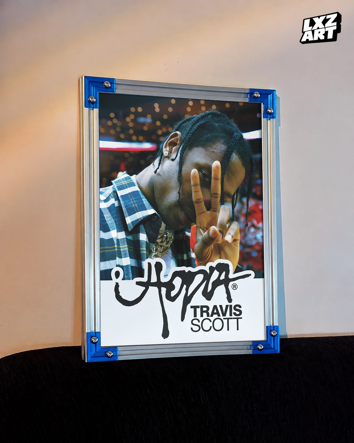 Travis Scott Portrait Poster | Unframed Bedroom Wall Art — LXZART display 3; frame not included