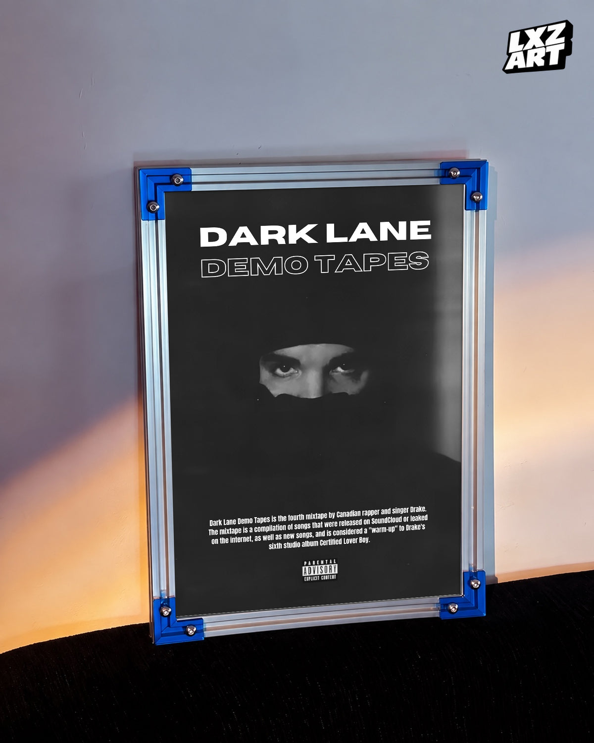 Drake Dark Lane Demo Tapes Poster | Unframed Bedroom Wall Art — LXZART display 3; frame not included