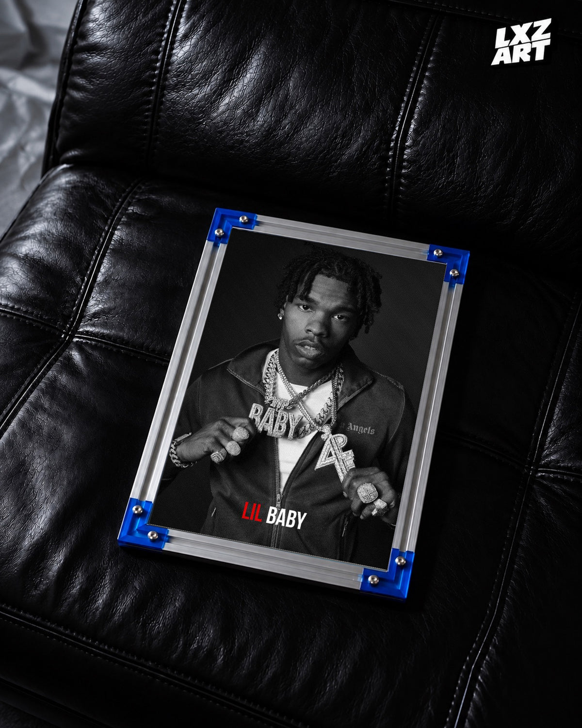 Lil Baby Portrait Poster | Unframed Bedroom Wall Art — LXZART display 2; frame not included