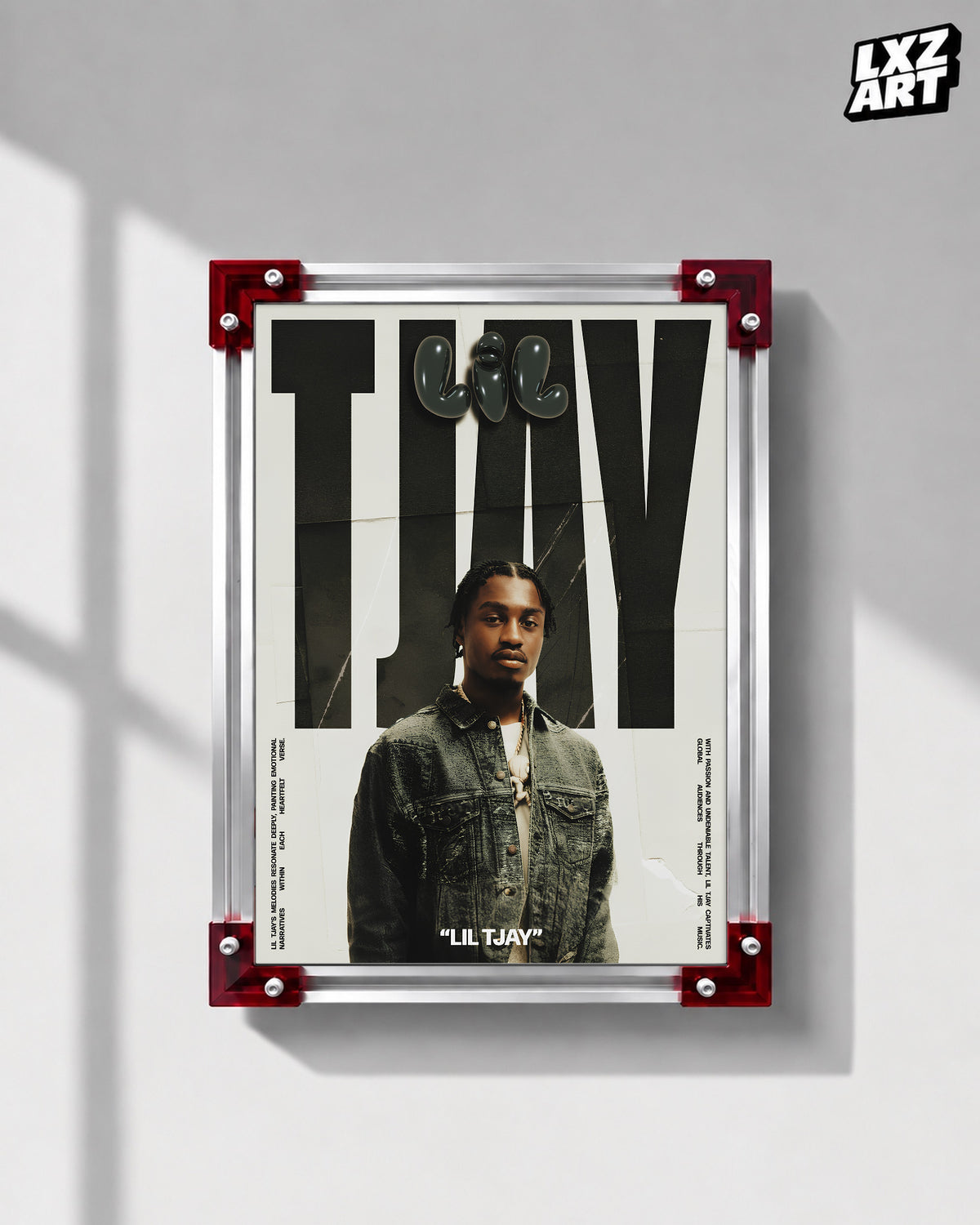 Lil Tjay Portrait Poster | Unframed Bedroom Wall Art — LXZART display 1; frame not included