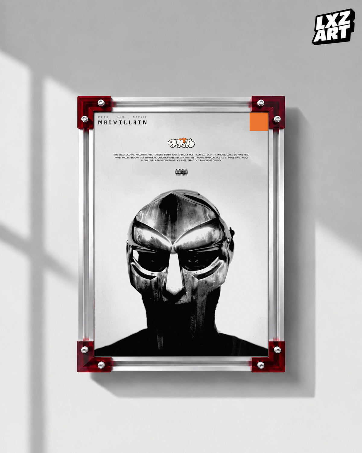 MF DOOM Madvillainy Album Poster | Unframed Bedroom Wall Art — LXZART display 1; frame not included