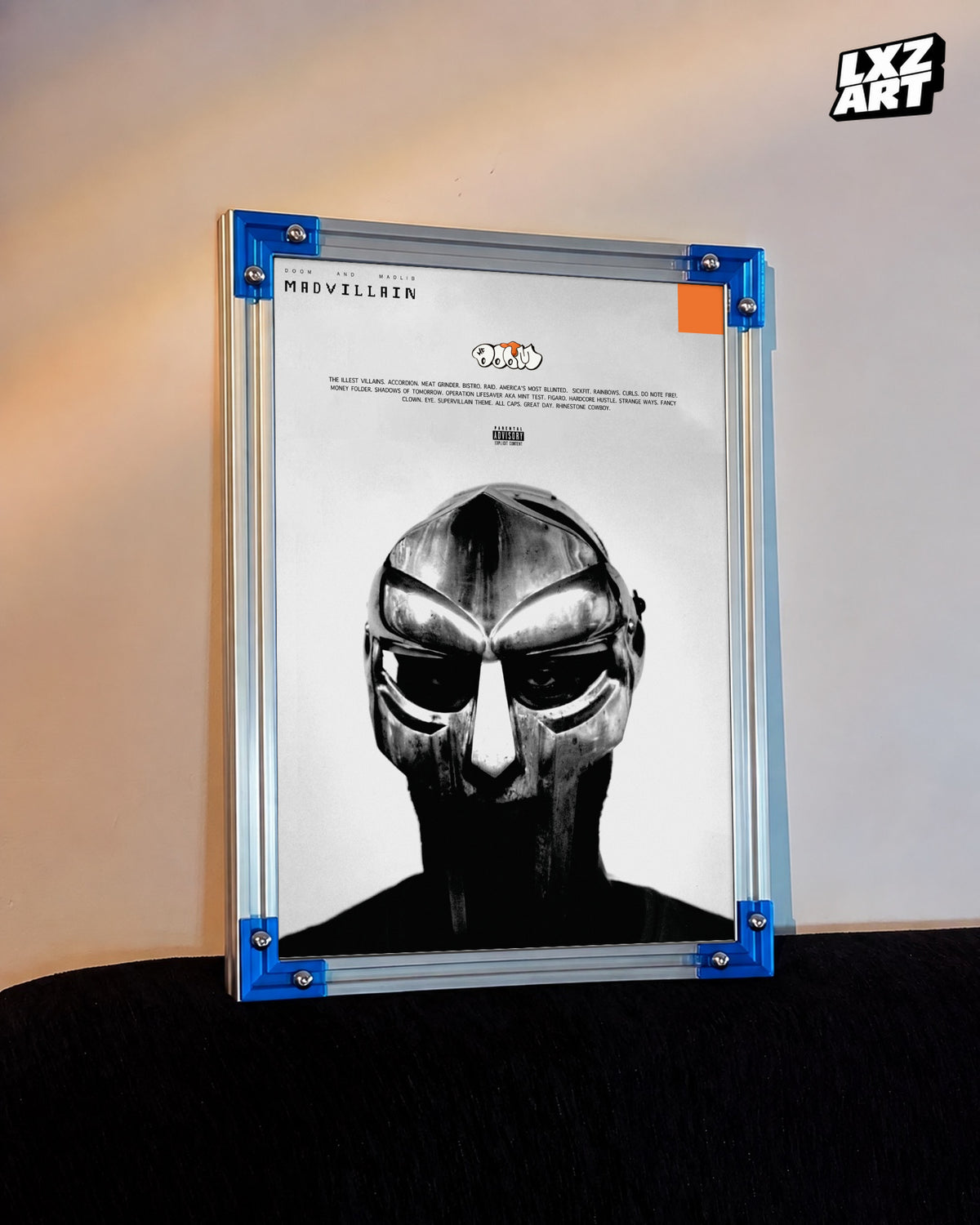MF DOOM Madvillainy Album Poster | Unframed Bedroom Wall Art — LXZART display 3; frame not included