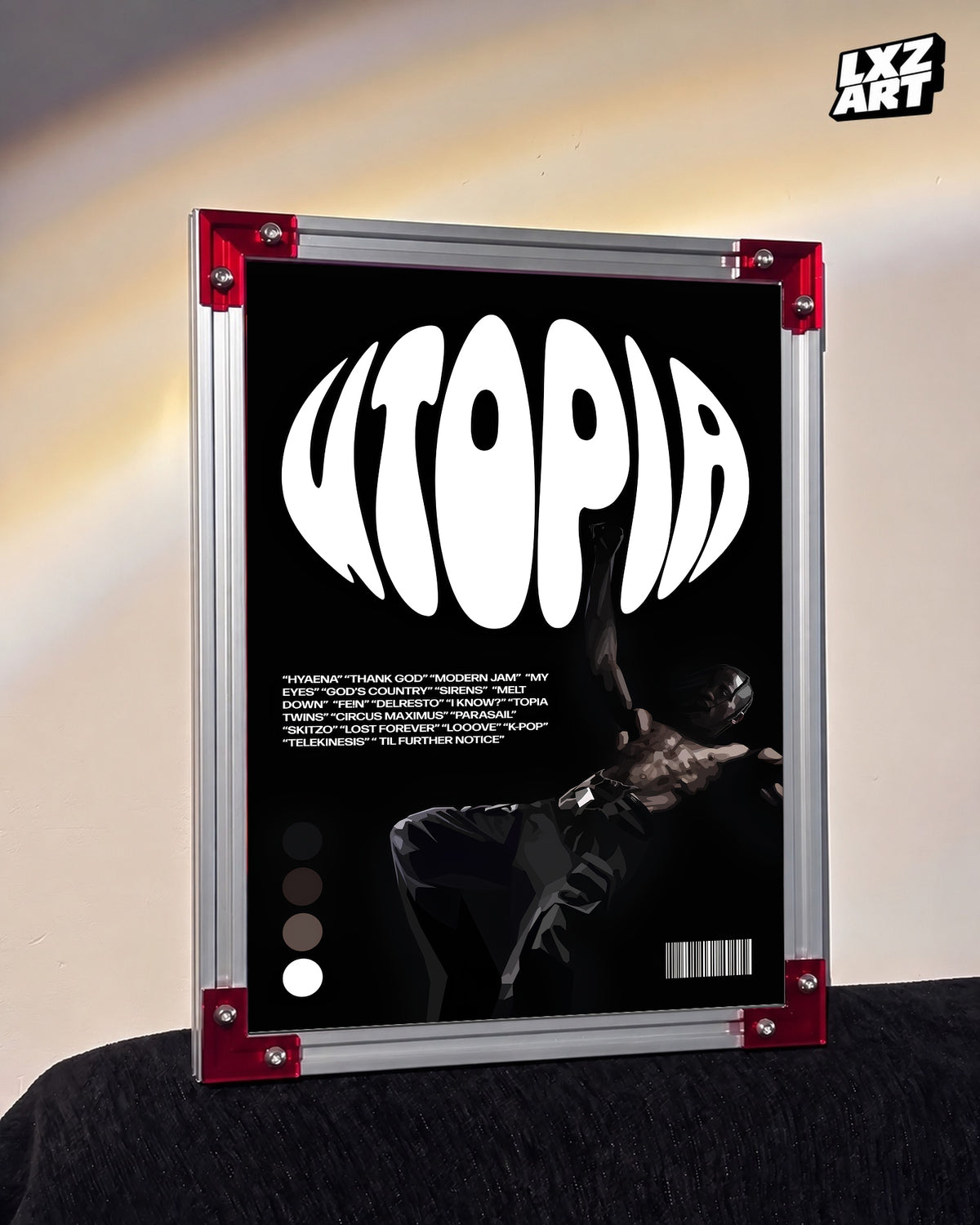 Travis Scott Utopia Poster | Unframed Bedroom Wall Art — LXZART display 3; frame not included