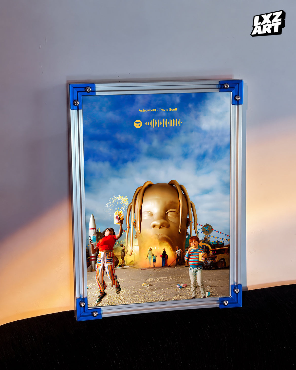 Travis Scott Astroworld Blue Sky Album Poster | Unframed Wall Art — LXZART display 3; frame not included