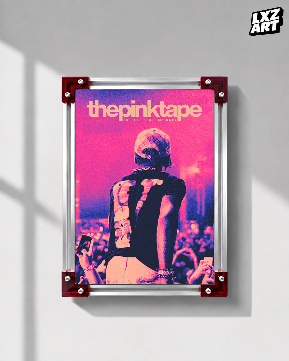 Lil Uzi Vert 'Pink Tapes' Poster — LXZART display 1; frame not included
