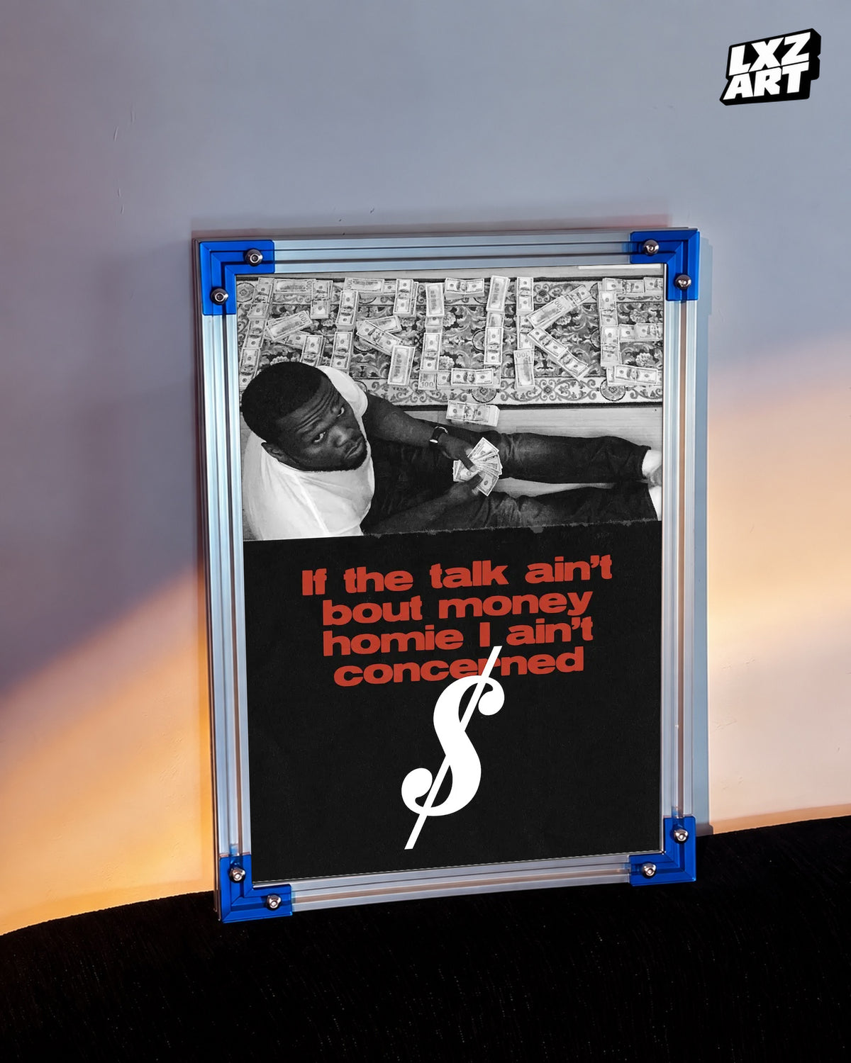 50 Cent Quote Poster | Unframed Bedroom Wall Art — LXZART display 3; frame not included