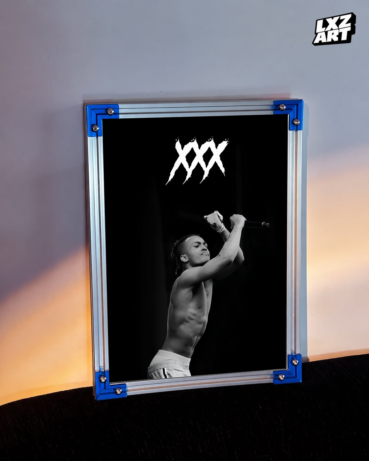 XXXTentacion XXX Performance Poster | Unframed Hip Hop Wall Art — LXZART display 3; frame not included
