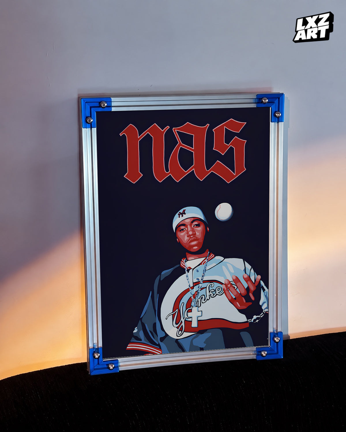 Nas Portrait Poster | Unframed Bedroom Wall Art — LXZART display 3; frame not included