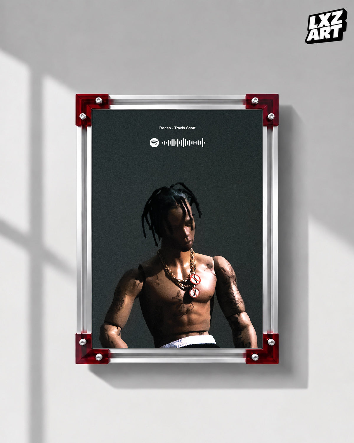 Travis Scott Rodeo Portrait Poster | Unframed Hip Hop Wall Art — LXZART display 1; frame not included