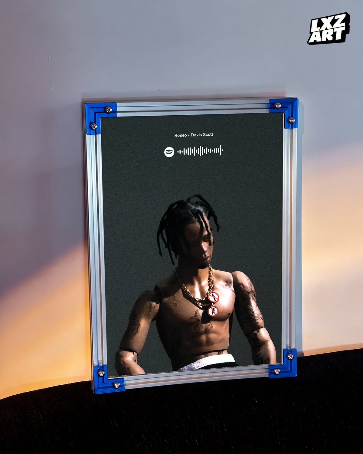 Travis Scott Rodeo Portrait Poster | Unframed Hip Hop Wall Art — LXZART display 3; frame not included