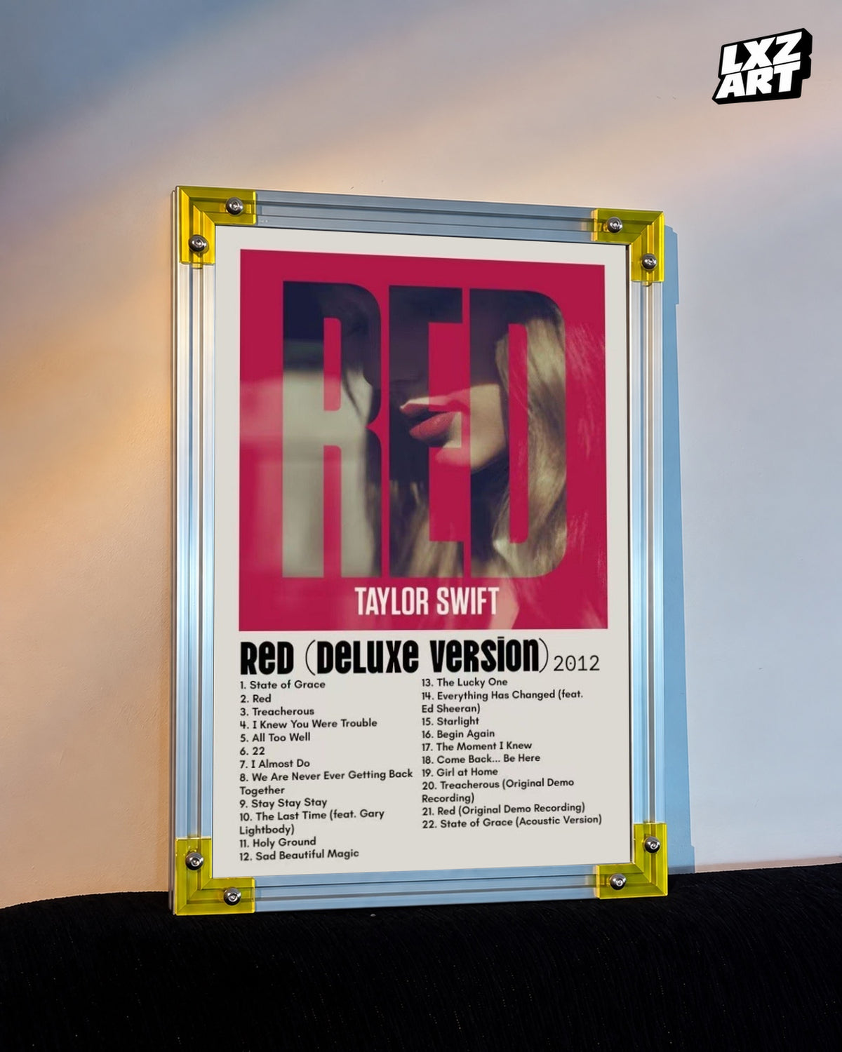 Taylor Swift Red Deluxe Edition Poster | Unframed Bedroom Wall Art — LXZART display 3; frame not included