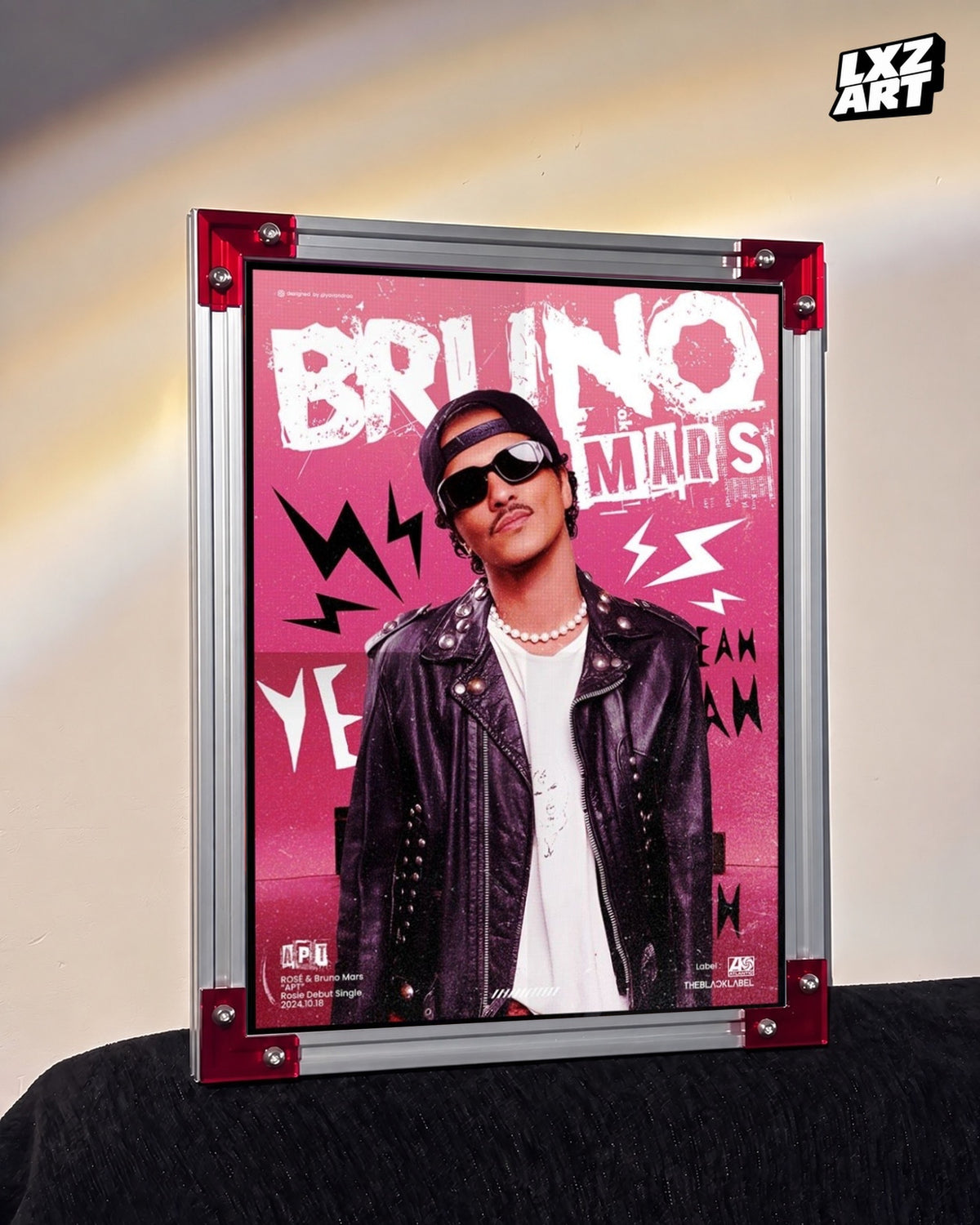 Bruno Mars x ROSE APT Wall Art Print — LXZART display 3; frame not included
