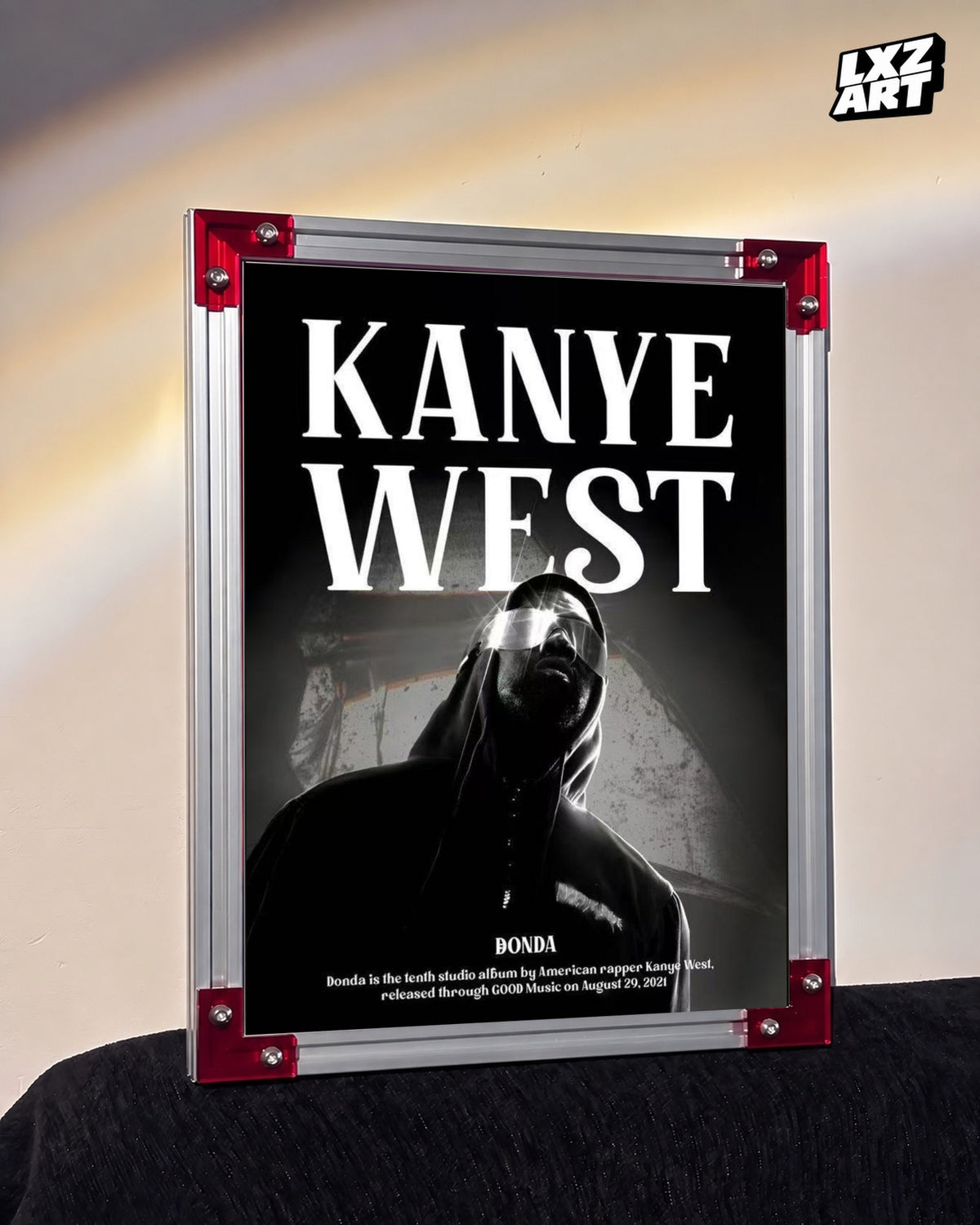 Kanye West Donda Portrait Poster | Unframed Hip Hop Wall Art — LXZART display 3; frame not included