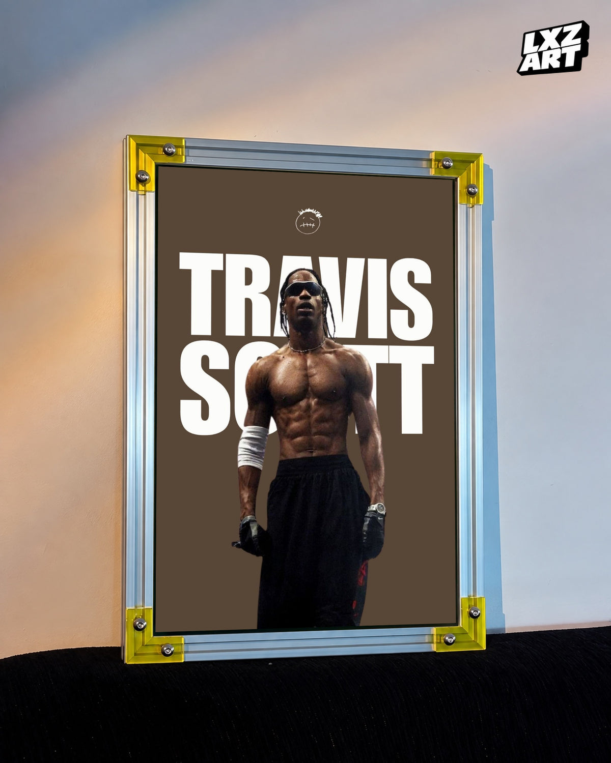 Travis Scott Artist Portrait Poster | Unframed Bedroom Wall Art — LXZART display 3; frame not included
