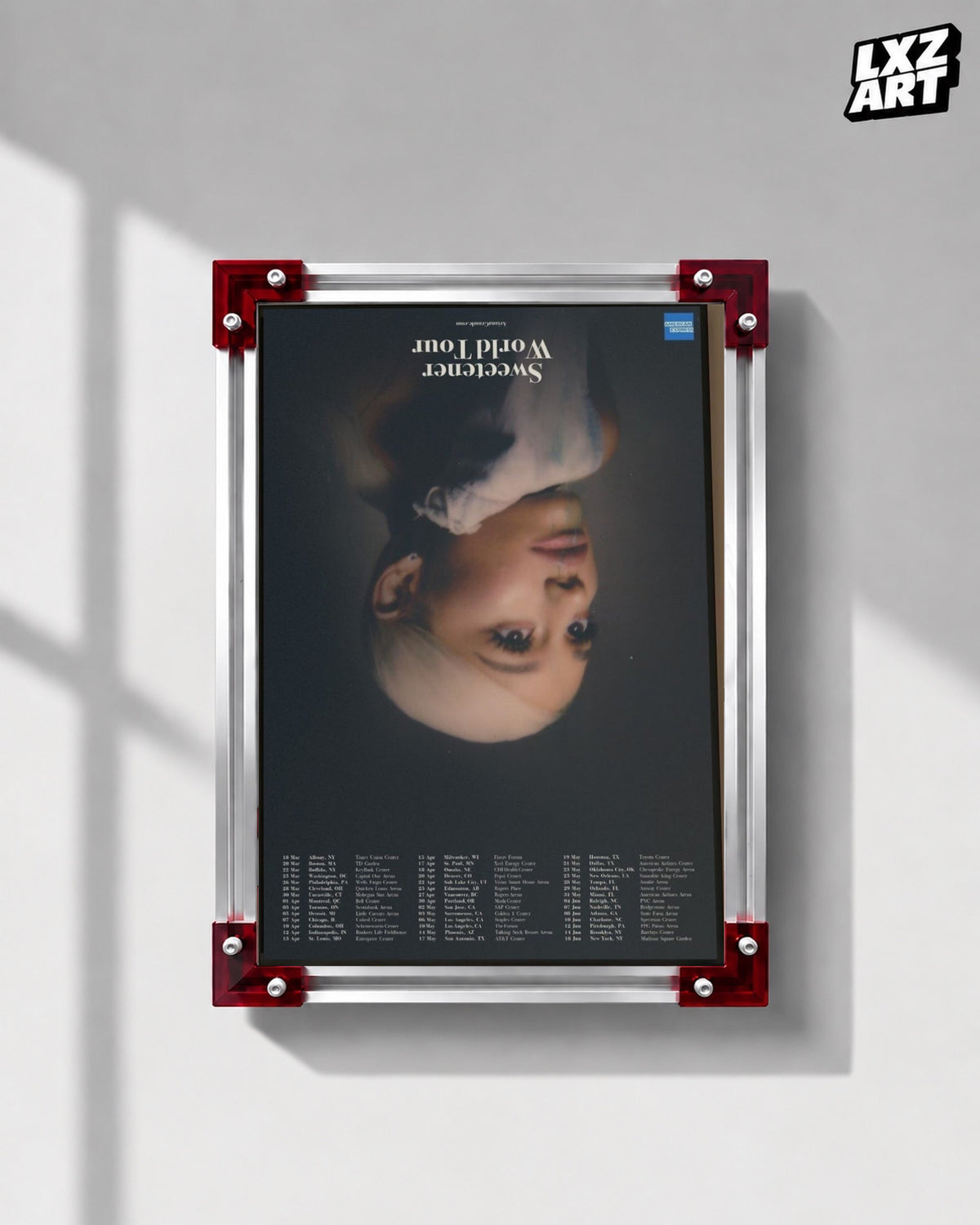 Ariana Grande Sweetener World Tour Poster | Unframed Bedroom Wall Art — LXZART display 1; frame not included