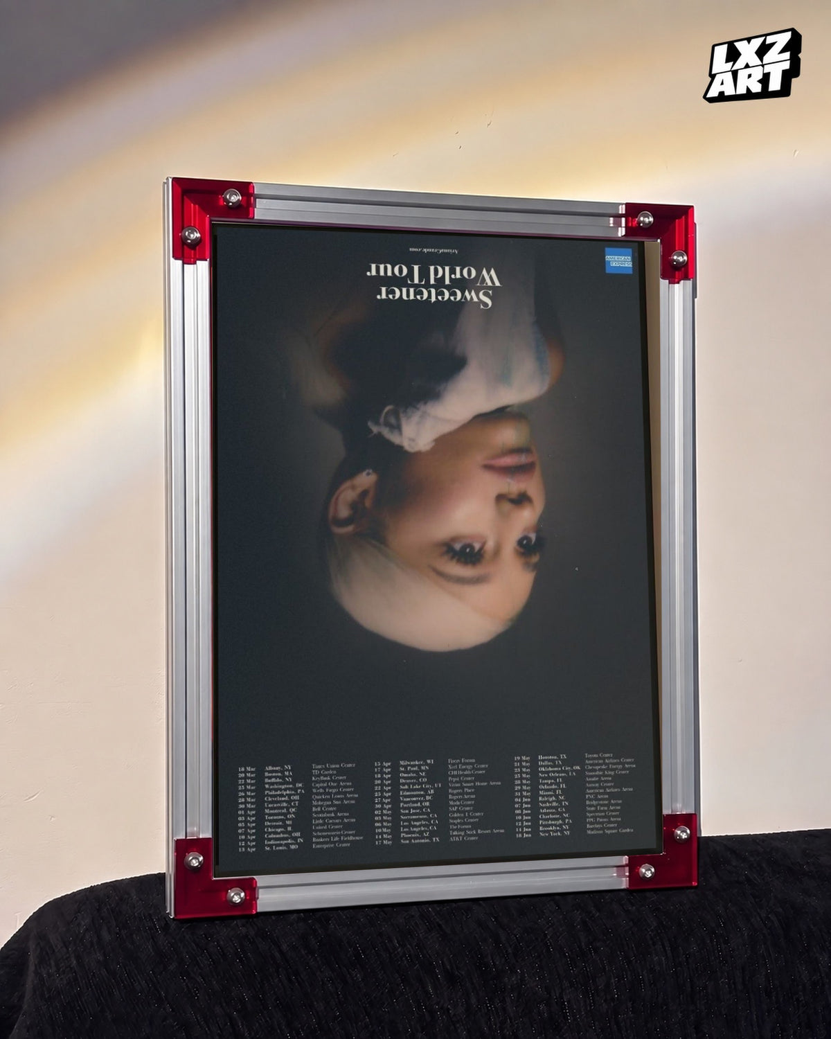 Ariana Grande Sweetener World Tour Poster | Unframed Bedroom Wall Art — LXZART display 3; frame not included