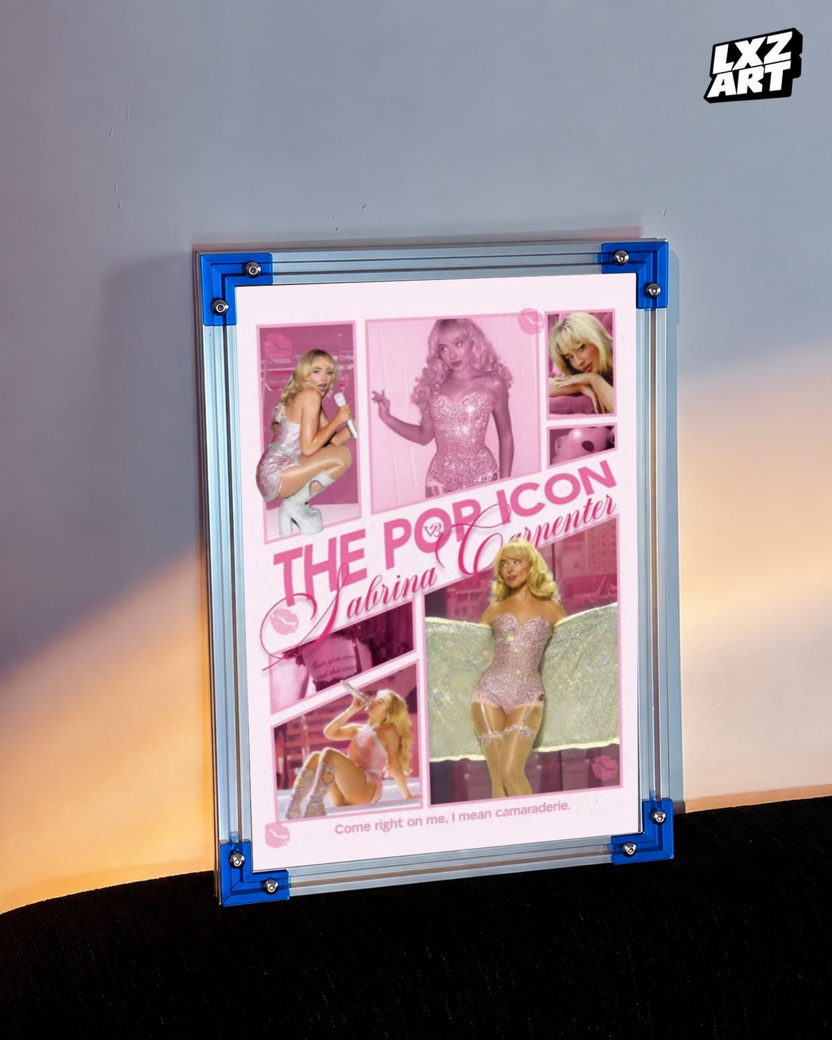 Sabrina Carpenter Pop Icon Collage Poster | Unframed Bedroom Wall Art — LXZART display 3; frame not included