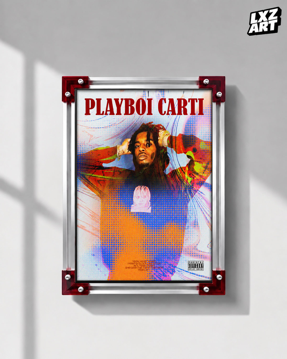 Playboi Carti Portrait Poster | Unframed Bedroom Wall Art — LXZART display 1; frame not included