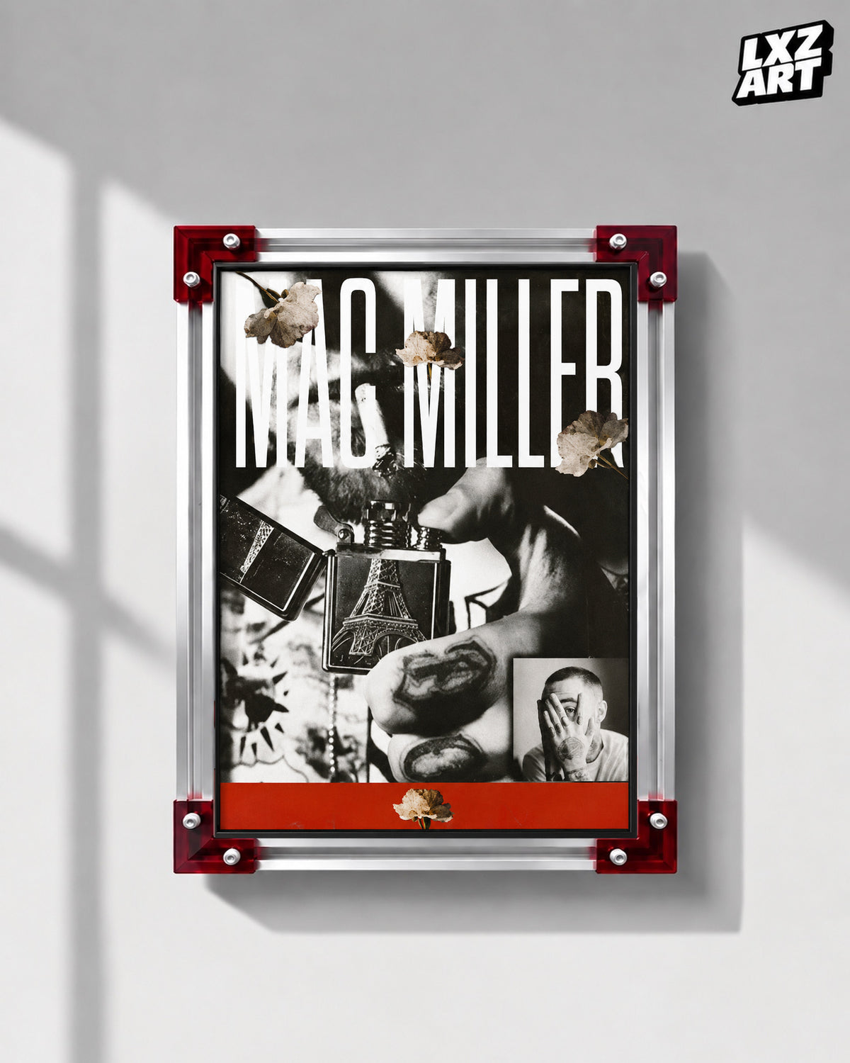 Mac Miller Collage Poster | Unframed Bedroom Wall Art — LXZART display 1; frame not included