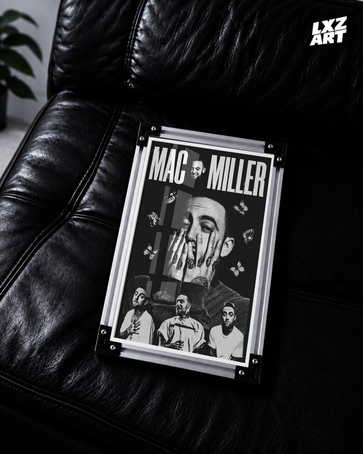 Mac Miller Portrait Collage Poster | Unframed Bedroom Wall Art — LXZART display 2; frame not included