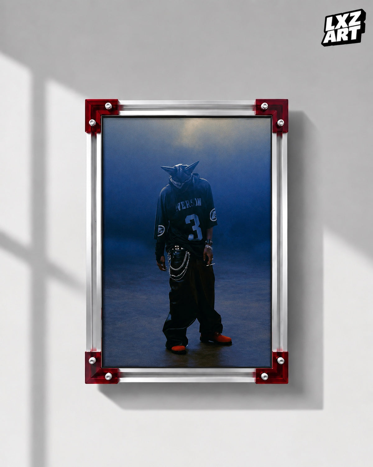 Playboi Carti Blue Dark Portrait Poster | Unframed Bedroom Wall Art — LXZART display 1; frame not included