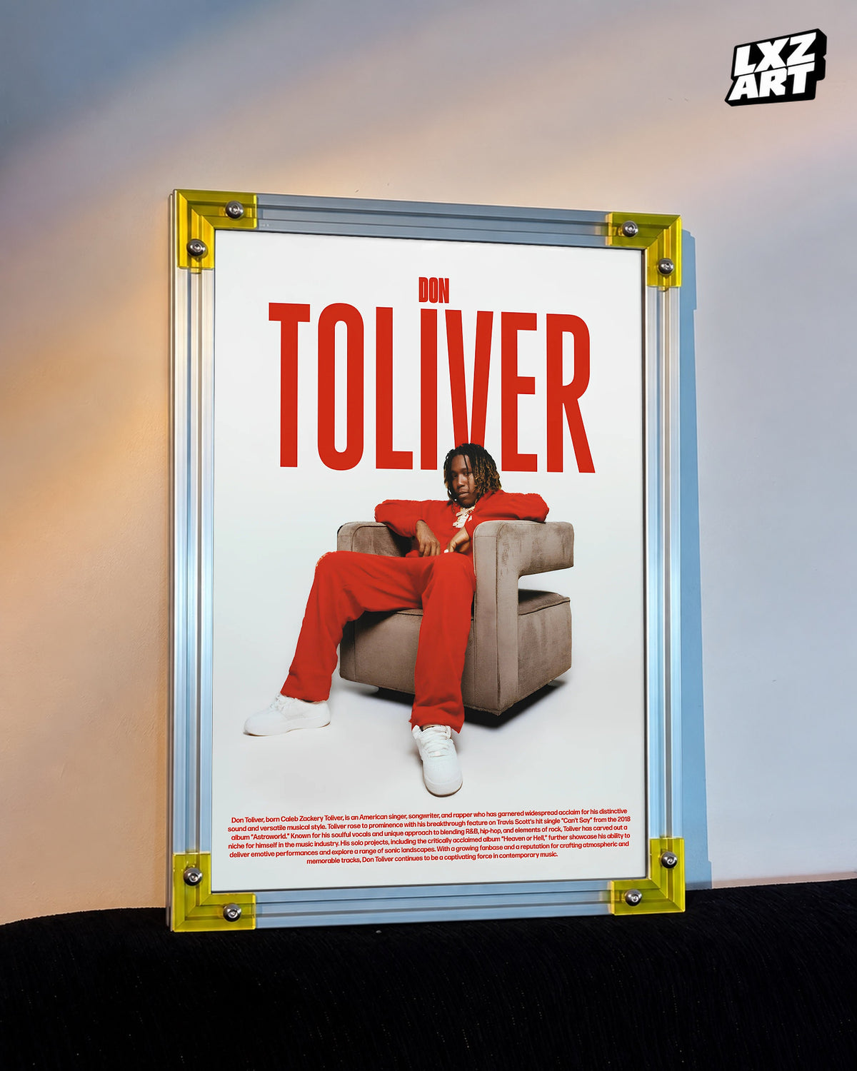 Don Toliver Biography Portrait Poster | Unframed Bedroom Wall Art — LXZART display 3; frame not included