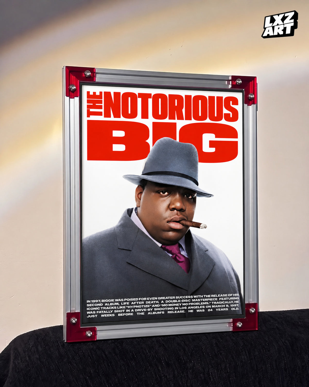 The Notorious B.I.G. Portrait Poster | Unframed Bedroom Wall Art — LXZART display 3; frame not included