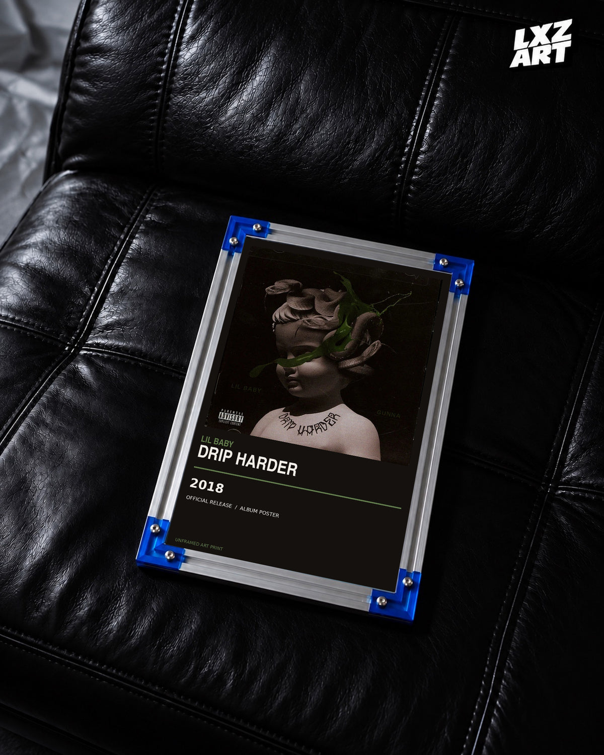 Lil Baby Drip Harder Album Poster | Unframed Wall Art — LXZART display 2; frame not included