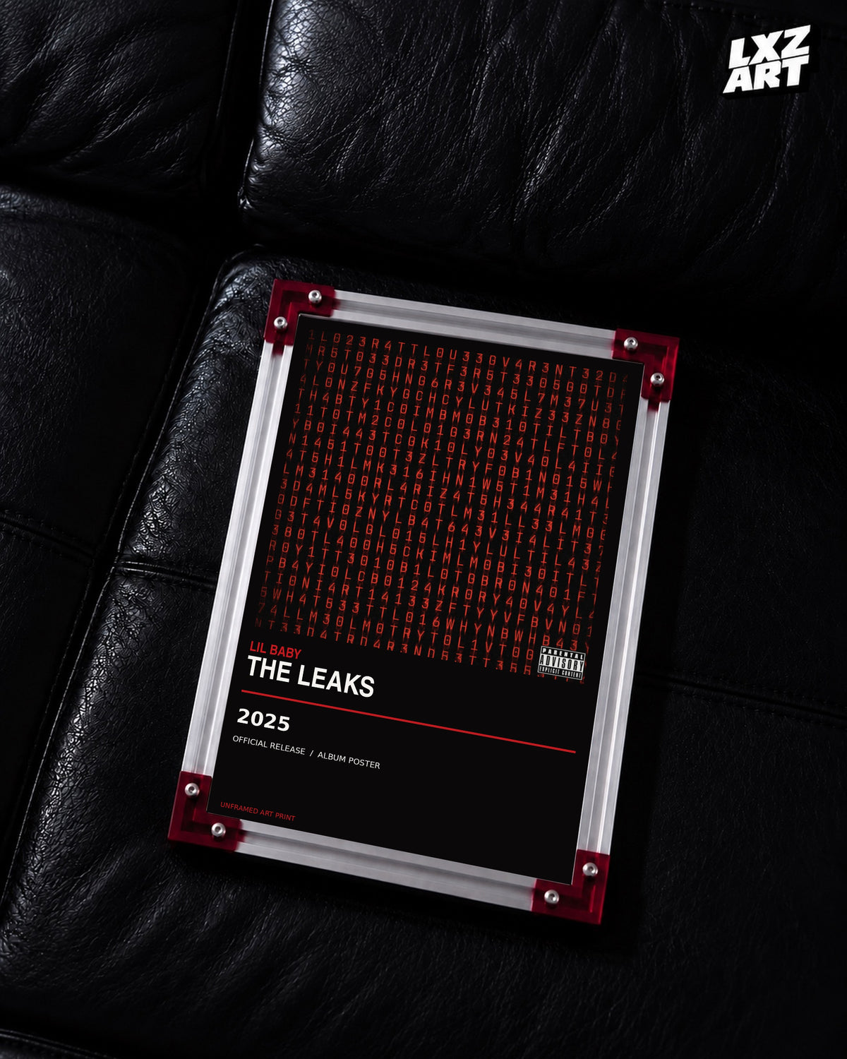 Lil Baby The Leaks Album Poster | Unframed Wall Art — LXZART display 2; frame not included